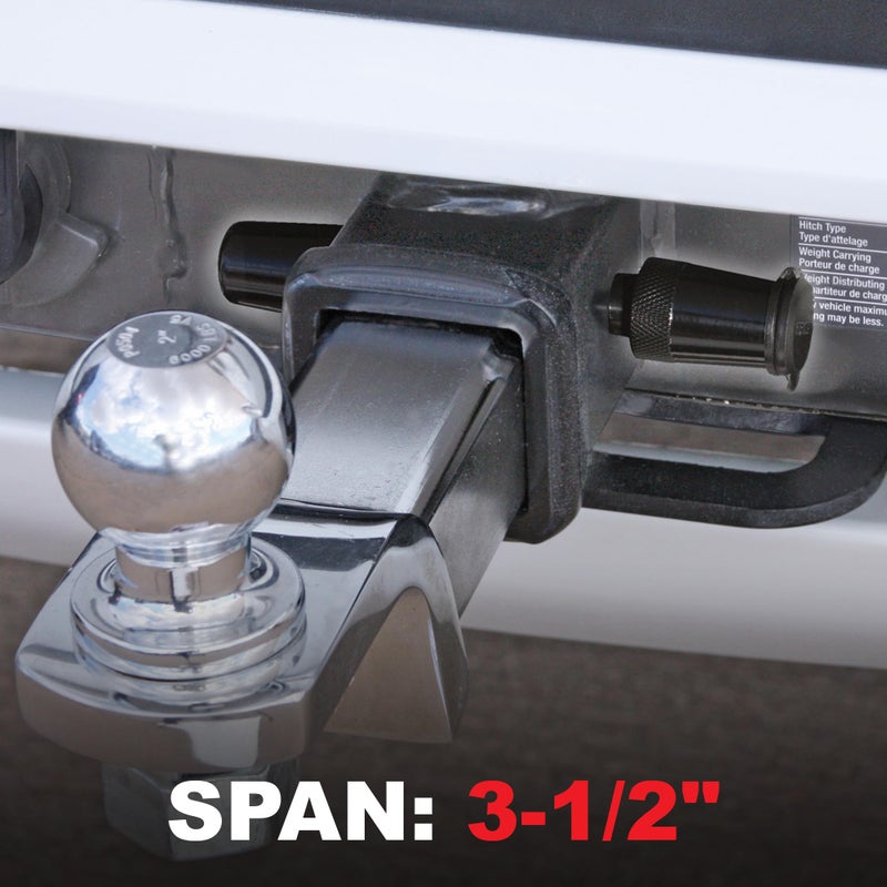 Trimax â€“ T5Black â€“ 5/8" Receiver Lock â€“ 3.5" Span, Fits Class V Hitches, Machine-Forged Chrome Steel, Black Epoxy Coating, Anti-Theft Keyed Lock - Image 3